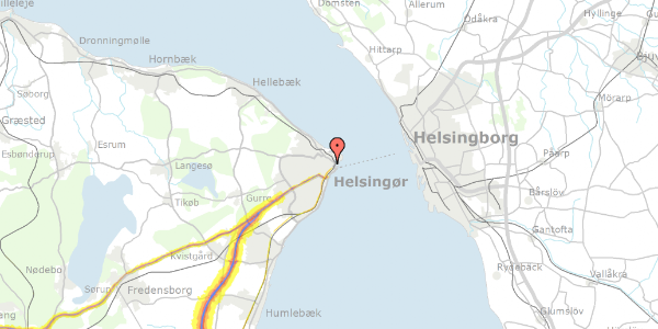 Trafikstøjkort på Stjernegade 17C, kl. , 3000 Helsingør