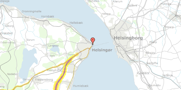 Trafikstøjkort på Stjernegade 22, 3. th, 3000 Helsingør