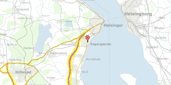 Trafikstøjkort på Stokholmsvej 63, 3060 Espergærde