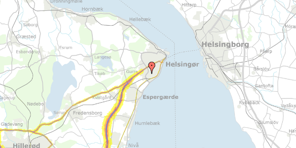 Trafikstøjkort på Storsejlet 10, 3070 Snekkersten