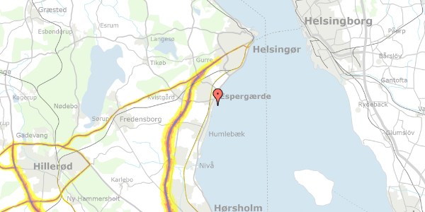 Trafikstøjkort på Stranddalen 2, 3060 Espergærde