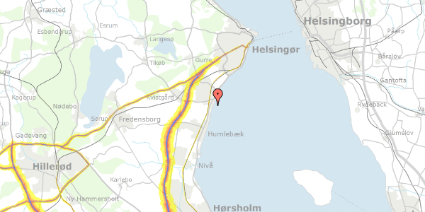 Trafikstøjkort på Stranddalen 5, 3060 Espergærde