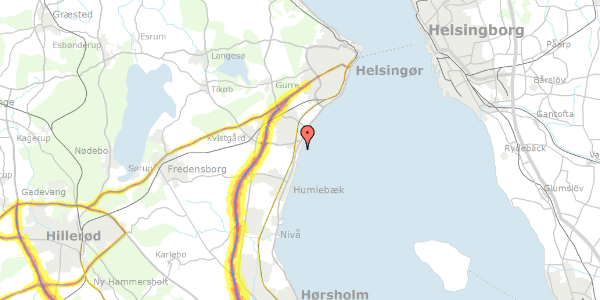 Trafikstøjkort på Stranddalen 7, 3060 Espergærde