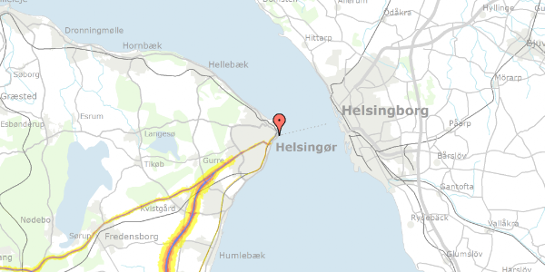 Trafikstøjkort på Strandgade 37, 2. , 3000 Helsingør