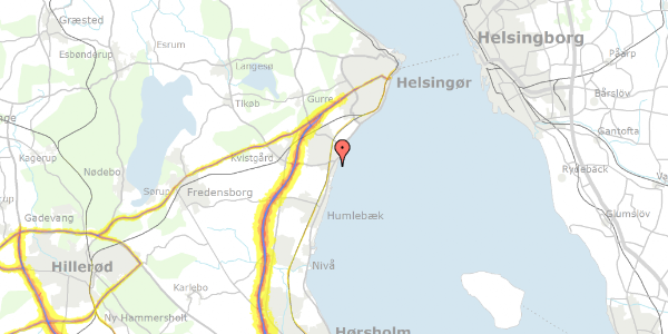 Trafikstøjkort på Strandhaven 2, 3060 Espergærde