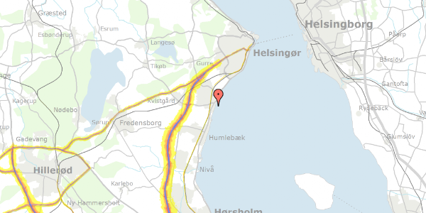 Trafikstøjkort på Strandhaven 6, 3060 Espergærde