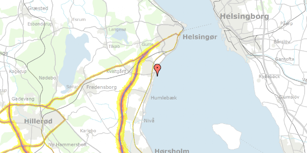 Trafikstøjkort på Strandkrogen 5, 3060 Espergærde