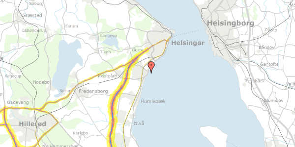 Trafikstøjkort på Strandvejen 171, 3060 Espergærde