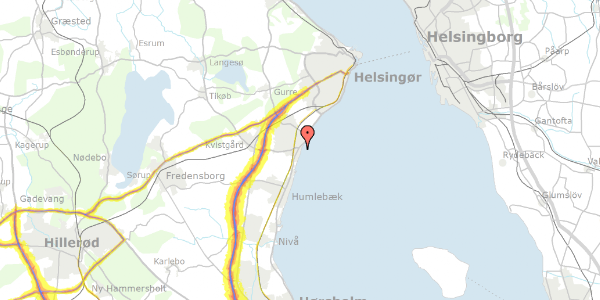 Trafikstøjkort på Gammel Strandvej 199B, 3060 Espergærde