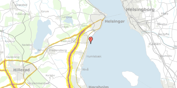 Trafikstøjkort på Gammel Strandvej 213A, 3060 Espergærde