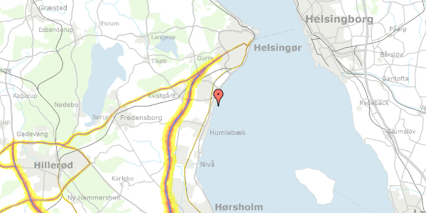 Trafikstøjkort på Gammel Strandvej 231B, st. th, 3060 Espergærde