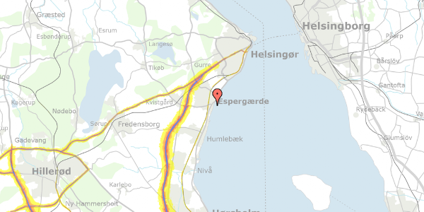 Trafikstøjkort på Gammel Strandvej 418D, 3060 Espergærde