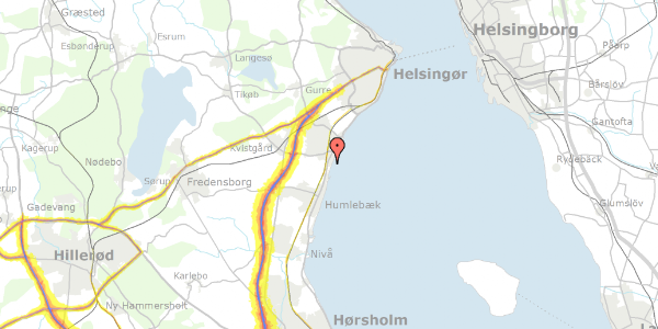 Trafikstøjkort på Gammel Strandvej 442B, 3060 Espergærde