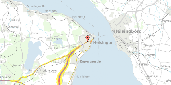 Trafikstøjkort på Sydvej 11, st. tv, 3000 Helsingør