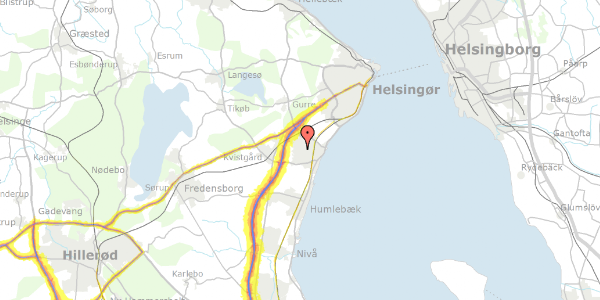 Trafikstøjkort på Sølvvej 14, 3060 Espergærde