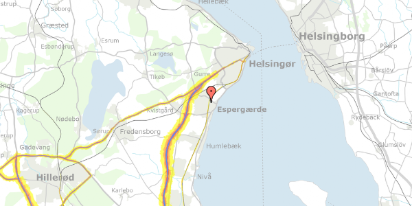 Trafikstøjkort på Søndermarken 11, 3060 Espergærde
