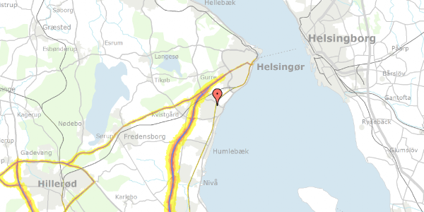 Trafikstøjkort på Søndermarken 18, 2. tv, 3060 Espergærde