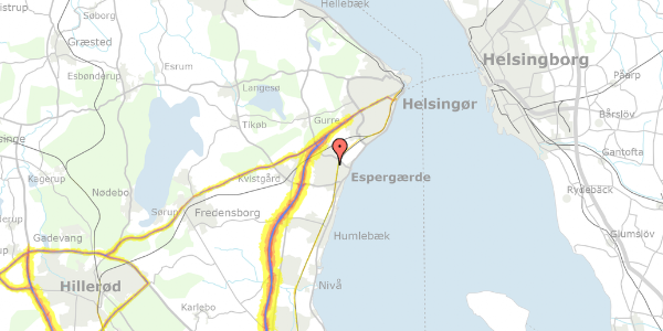 Trafikstøjkort på Søndermarken 28, 2. tv, 3060 Espergærde