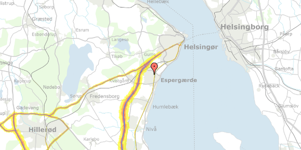 Trafikstøjkort på Søndermarken 56, st. tv, 3060 Espergærde