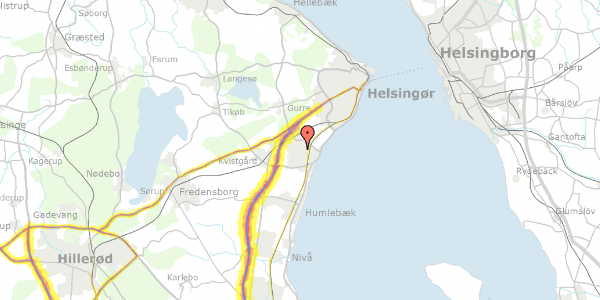 Trafikstøjkort på Søndermarken 60, 1. tv, 3060 Espergærde