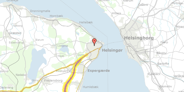 Trafikstøjkort på Søvejen 31, 1. th, 3000 Helsingør