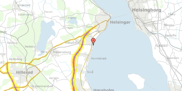 Trafikstøjkort på Tibberup Alle 24B, 3060 Espergærde