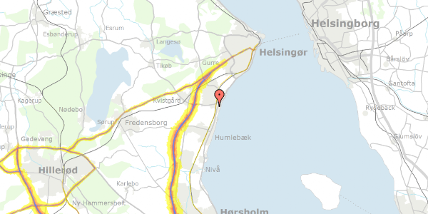 Trafikstøjkort på Tibberup Alle 28B, 3060 Espergærde