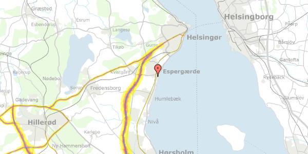 Trafikstøjkort på Tibberup Alle 34, 3060 Espergærde