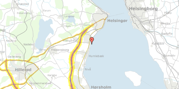 Trafikstøjkort på Tibberupgårdsvej 15A, 3060 Espergærde