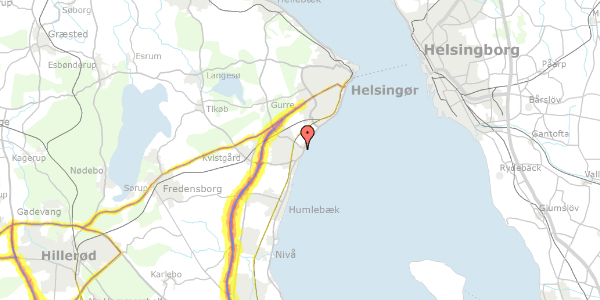 Trafikstøjkort på Tikøbvej 6, 3060 Espergærde