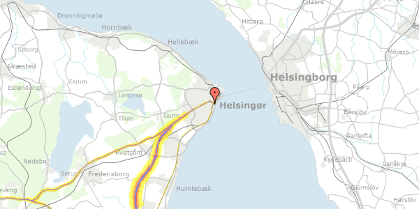 Trafikstøjkort på Tordenskjoldsvej 8, 3000 Helsingør