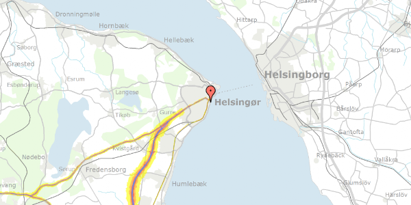 Trafikstøjkort på Tordenskjoldsvej 24, 1. , 3000 Helsingør