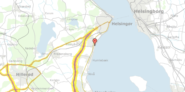 Trafikstøjkort på Vester Bomvej 5, 3060 Espergærde