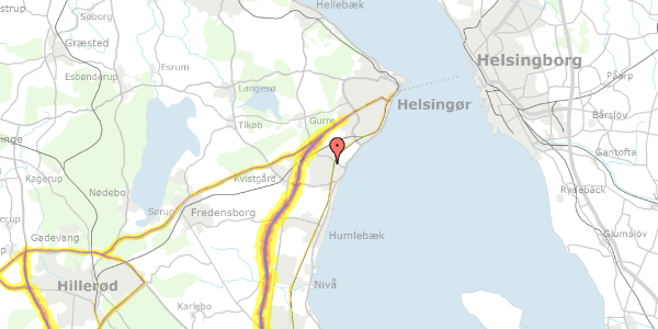 Trafikstøjkort på Vester Torv 15, 3060 Espergærde