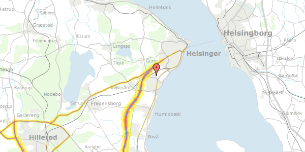 Trafikstøjkort på Vibekevej 7, 3060 Espergærde