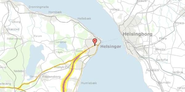 Trafikstøjkort på Æblehaven 3, 3000 Helsingør