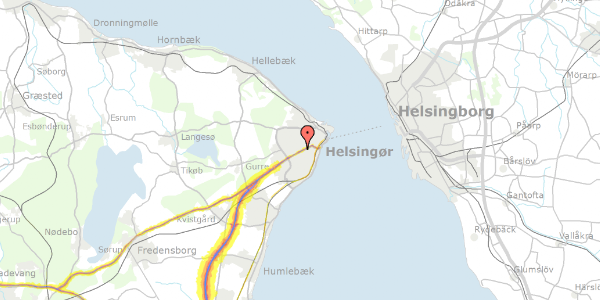 Trafikstøjkort på Æblehaven 7, 3000 Helsingør