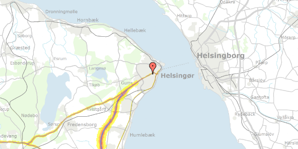 Trafikstøjkort på Æblehaven 49, 3000 Helsingør