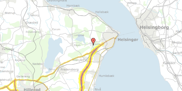 Trafikstøjkort på Ørumgårdsvej 2, 3490 Kvistgård