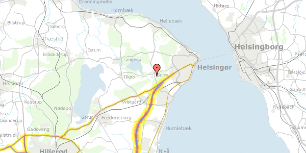 Trafikstøjkort på Ørumgårdsvej 6, 3490 Kvistgård