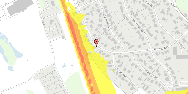 Trafikstøjkort på Engsvinget 35, 3400 Hillerød