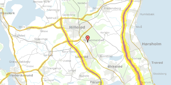 Trafikstøjkort på Leerbjerg Lod 6, 3400 Hillerød