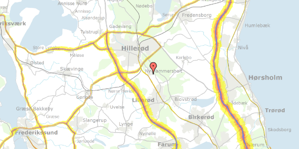 Trafikstøjkort på Leerbjerg Lod 16, 3400 Hillerød