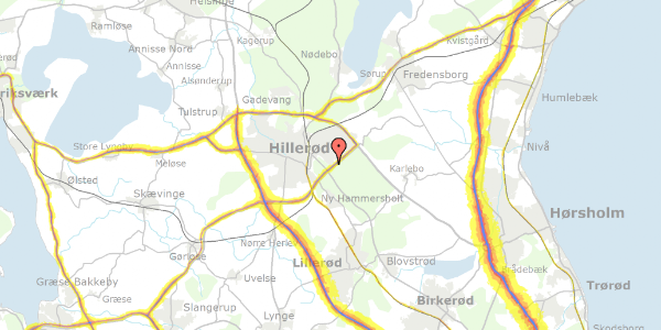 Trafikstøjkort på Ved Store Dyrehave 2, 2. tv, 3400 Hillerød