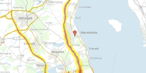 Trafikstøjkort på Alsvej 6, 2970 Hørsholm