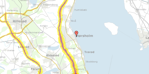 Trafikstøjkort på Bolbrovænge 8, 2960 Rungsted Kyst