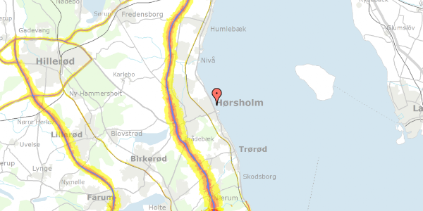 Trafikstøjkort på Bolbrovænge 27, 2960 Rungsted Kyst