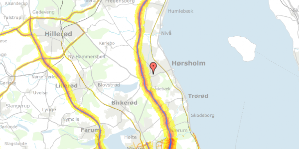 Trafikstøjkort på Byporten 2, 2970 Hørsholm