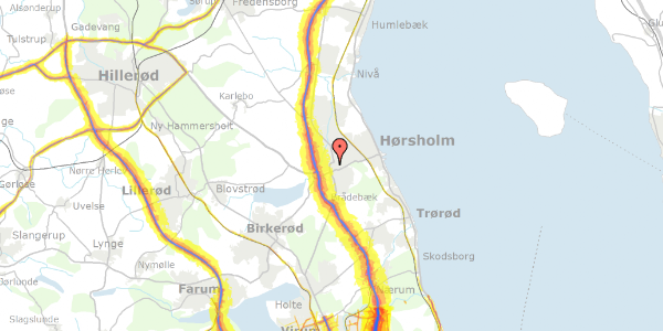 Trafikstøjkort på Byporten 60, 2970 Hørsholm