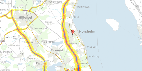 Trafikstøjkort på Dalvej 15, 2970 Hørsholm